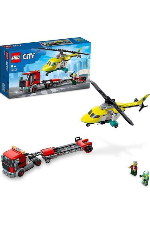 ® City Kurtarma Helikopteri Nakliyesi 60343 - 5 Yaş Ve Üzeri Çocuklar Için Oyuncak Yapım Seti (2