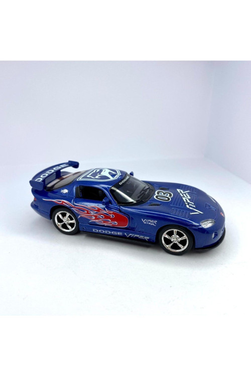 Dodge Viper Gtsr ( Alev Desenli) Çek Bırak 5İnch Lisanslı Model Araç, Oyuncak Araba