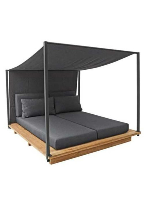 Lüks Ahşap Bahçe Yatağı 140Wx180Dx170H Şezlong