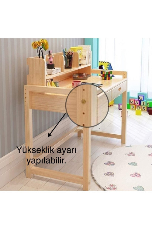 Çalışma Masası Montessori Çalışma Masası Ahşap Masif Çocuk Masası