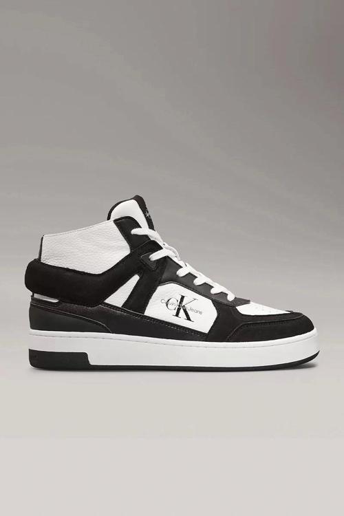 CK Jeans BASKET CUPSOLE MID ML MIX Kadın Siyah Sneaker YW0YW01578-0GM