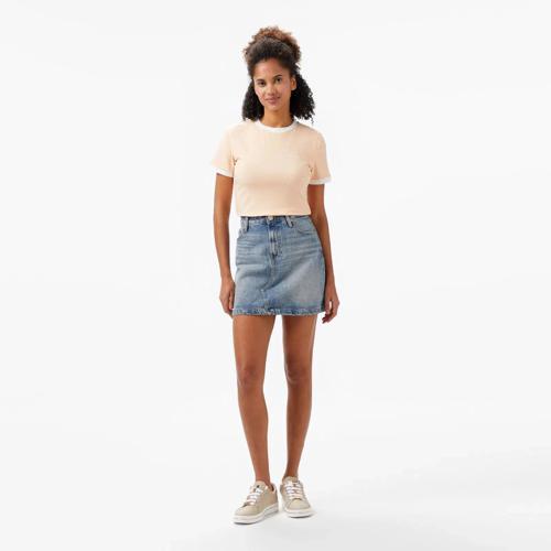 MARIGOLD RIB SS TEE Kadın Pembe T-shirt V5GP08KCRN2-G6J4