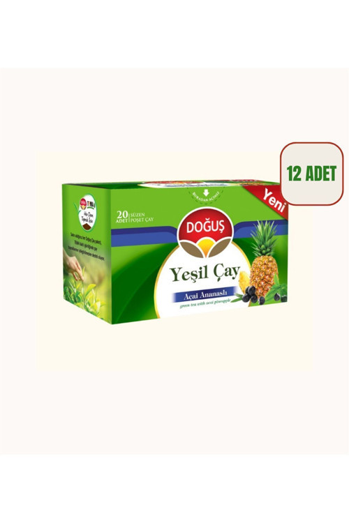 Yeşil Çay Açai-Ananaslı 12 li