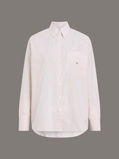CK Jeans WOVEN LABEL RELAXED SHIRT Kadın  Gömlek J20J224436-YAA
