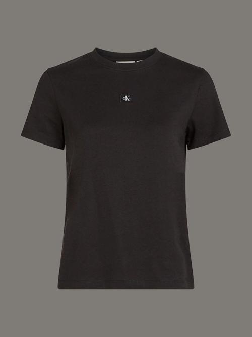 CK Jeans WOVEN LABEL REGULAR TEE Kadın  T-shirt J20J225243-BEH