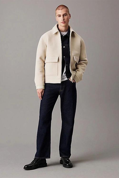 CK Jeans WOOL BLEND JACKET Erkek GRİ Ceket J30J326098-PD7