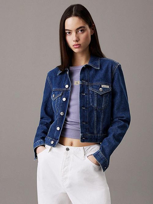CK Jeans CROPPED 90'S DENIM TRUCKER Kadın  Ceket J20J225183-1A4