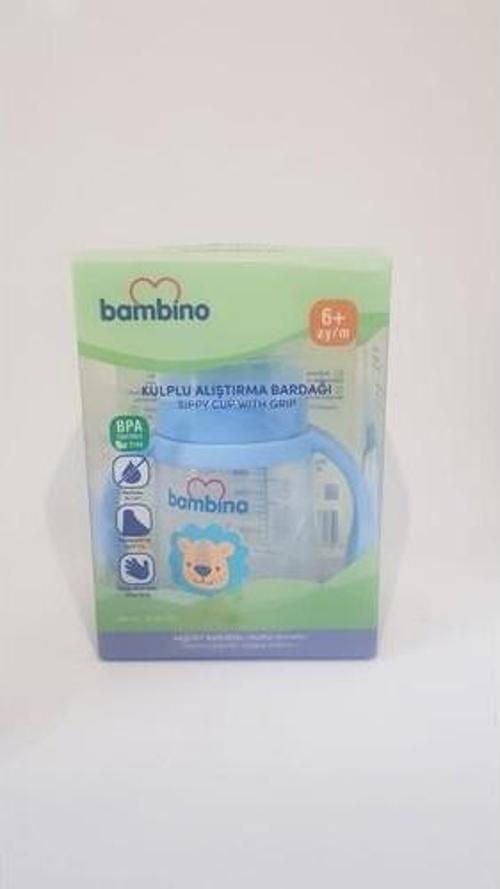 Kulplu Alıştırma Bardağı Mavi 180 ml