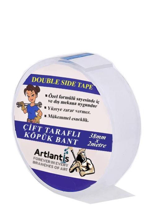 Çift Taraflı Bant Köpük Bant 38mm x 2mt 1 Adet Çerçeve Tablo Halı Yapıştırma Bandı İç Ve Dış Mekan Süper Güçlü Köpük Ban