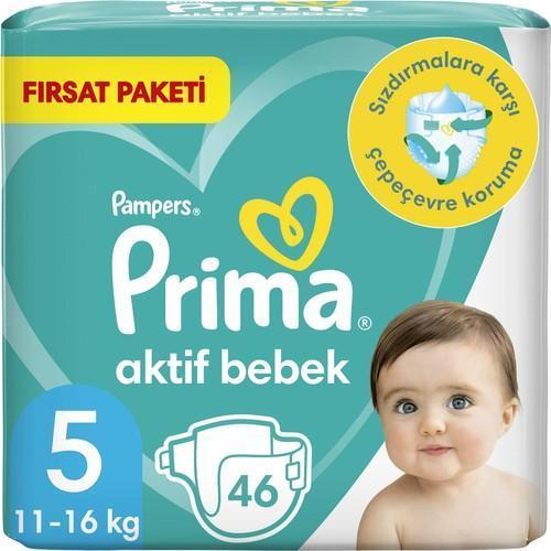 Bebek Bezi Aktif Bebek 5 Numara 46 Adet Fırsat Paketi