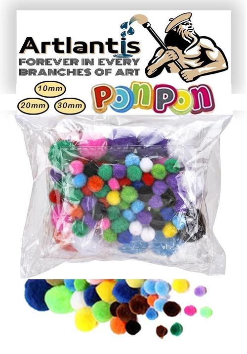 Ponpon 10 mm 20 mm 30 mm 85 li Set 1 Paket Karışık Renk Pon Pon 1 cm 2 cm 3 cm Pompom Elişi Etkinliği Anasınıfı Kreş Oku