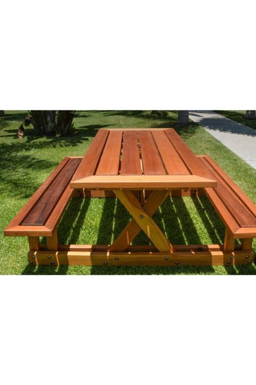 Ahşap Bahçe Piknik Masası (Oturak 100 Cm) Sedir,Masa,Bank