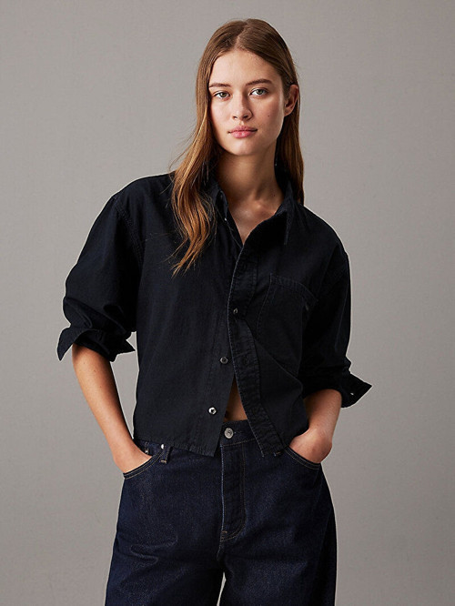 CK Jeans CROPPED DAD DENIM SHIRT Kadın Gömlek J20J225012-1BY