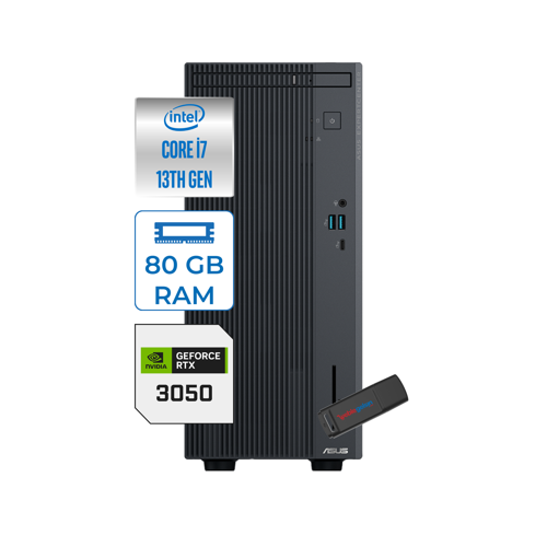 Expertcenter P500MV Intel Core I7-13620H 80GB Ddr5 4tb SSD WIN11HOME 6GB/RTX3050 Minitower Masaüstübilgisayar WG7136216512B0DH30+ZETTAUSBBELLEK