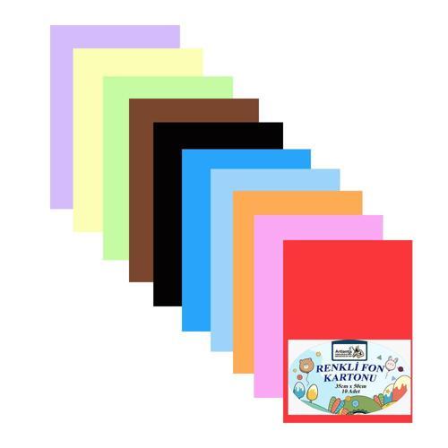 Fon Kartonu 10 Lu 35x50 Cm 1 Paket Arlantis 10 Renk Fon Kartonu 35*50 1 Paket