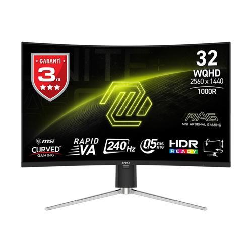 31.5 MAG 325CQRXF E2 WQHD CURVE 1000R RAPID VA 240HZ 0.5MS FREESYNC PREMIUM GAMING MONİTÖR