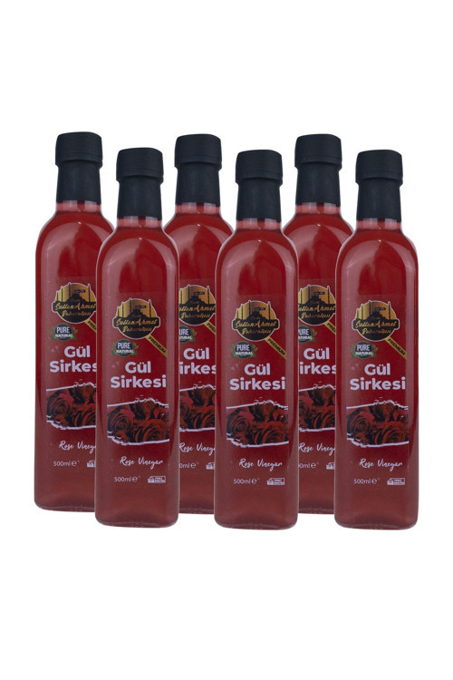 Gül Sirkesi %100 Katkısız 6'Lı Set (Doğal Fermente)