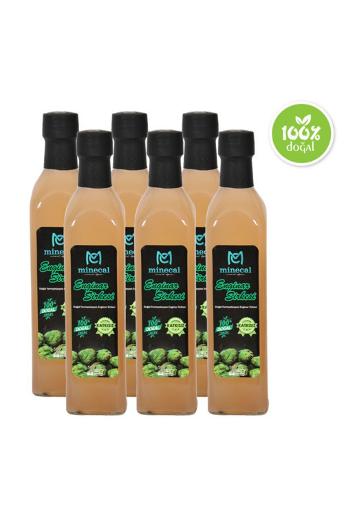 %100 Ev Yapımı Katkısız Enginar Sirkesi 6X500Ml