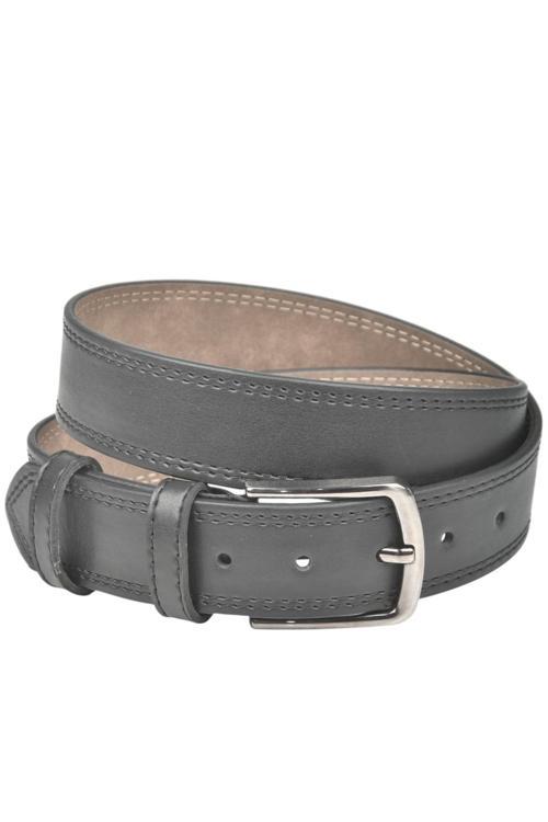 Erkek Siyah 4 cm Yanları Dikişli Suni Deri Spor Kemer 2402642