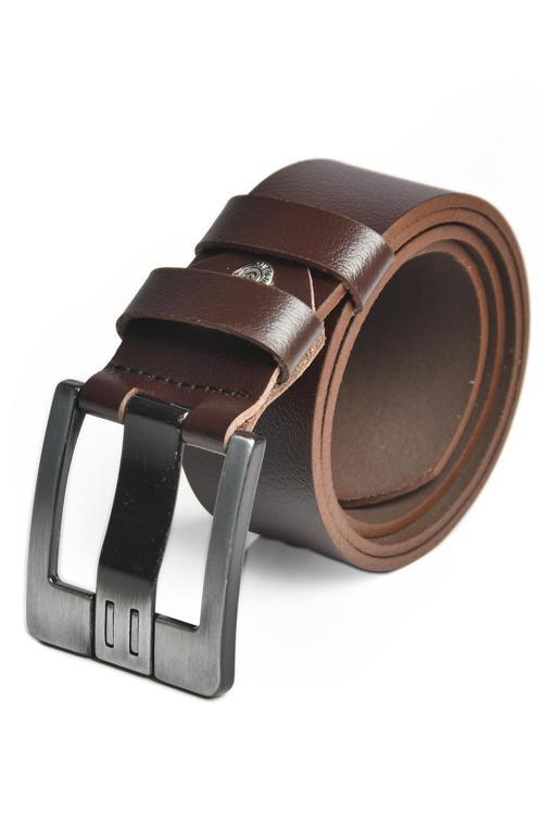 Erkek Kahve Kalın Dilli 4,5 cm Deri Spor Kemer 1801312