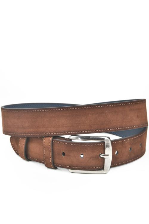Erkek Kahve 4 cm Eninde Süet Kemer Suni Süet Spor Kemer 2402643