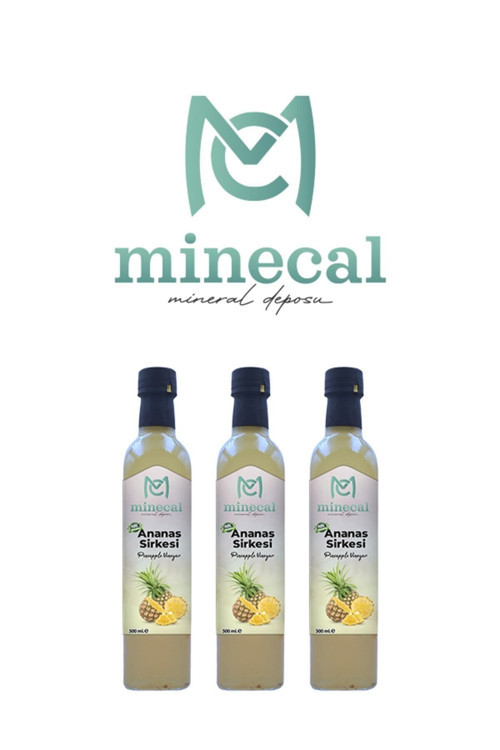 %100 Ev Yapımı Katkısız Ananas Sirkesi 3X500Ml