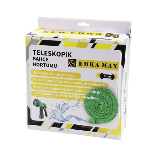12.5MT TELESKOPİK UZAYAN BAHÇE HORTUMU 7 FONKSİYON AYARLI TETİKLİ TABANCA 