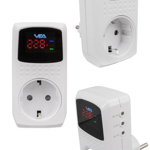 16A 3520W TEKLİ DİJİTAL GÖSTERGELİ AKIM KORUMALI PRİZ 