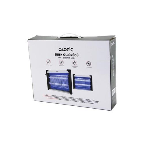 2 LEDLİ SİNEK ÖLDÜRÜCÜ CIZ MAKİNE 4W - 2000V 30M2 ETKİNLİK ALANI AS-A28 