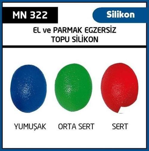 Silikon El Ve Parmak Egzersiz Topu (Yumuşak-Orta-Sert) Kırmızı