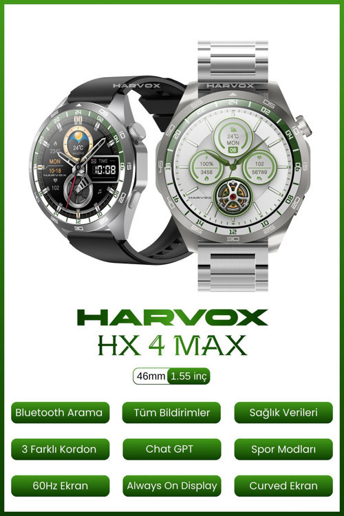 Watch Hx-4 Max Harvox Akıllı Saat Iphone Ve Android Tüm Telefonlara Uyumlu