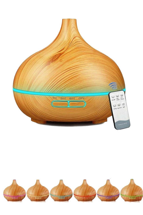 2 Renkli 7 Led Işıklı Aromatik Oda Kokusu Hava Nemlendirici 550 Ml Kahve Aroma Difüzörü Buhar