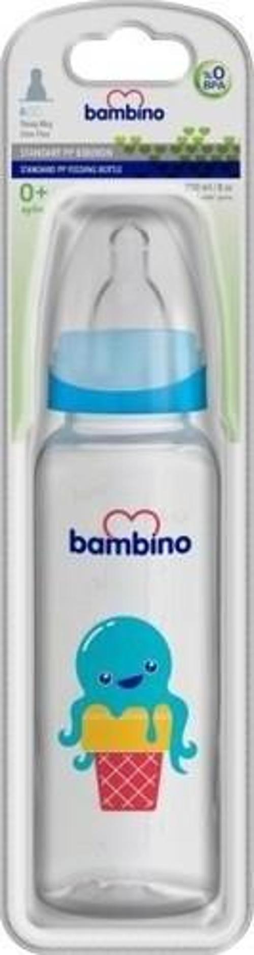 B019 Düz Pp Biberon 250 Ml Mavi