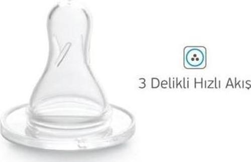 Biberon Emziği 3 Delikli Hızlı Akış
