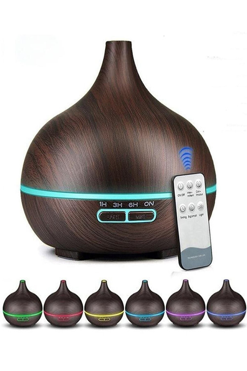 2 Renkli 7 Led Işıklı Aromatik Oda Kokusu Hava Nemlendirici 550 Ml Kahve Aroma Difüzörü Buhar