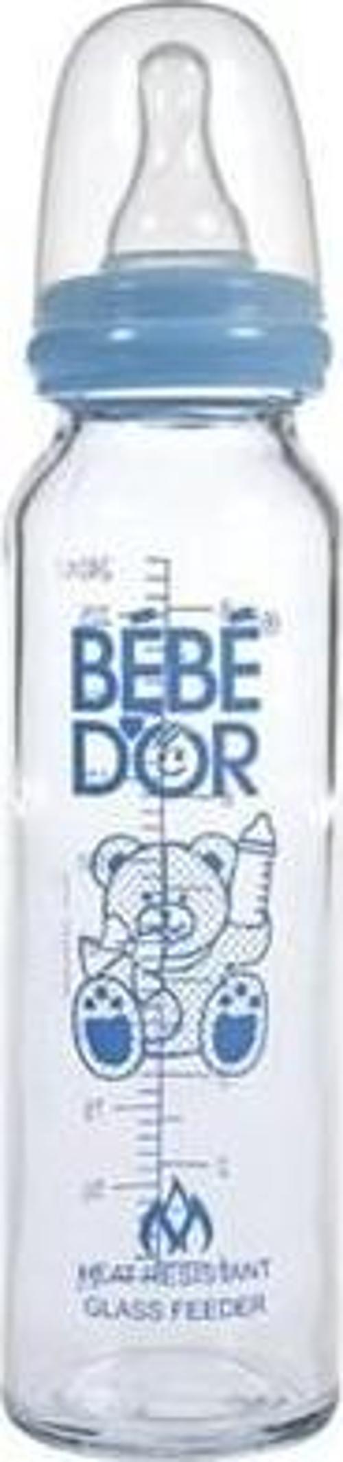 Orta Akış Isıcam Biberon (250 Ml) / Mavi