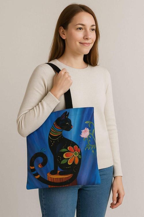 Plaj Çantası Kanvars Renkli Baskılı Deniz Çantası Büyük Boy Plaj Çantası