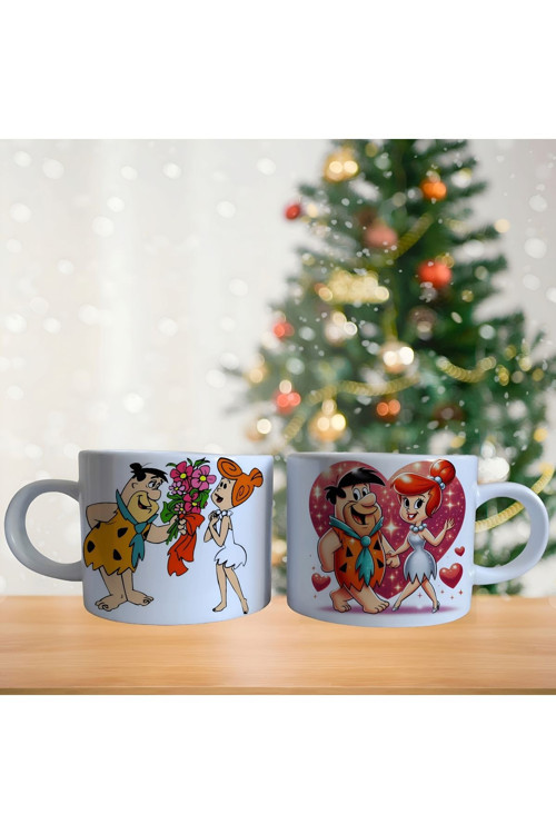 Taş Devri ailesi Porselen Fincan / Kupa -mug