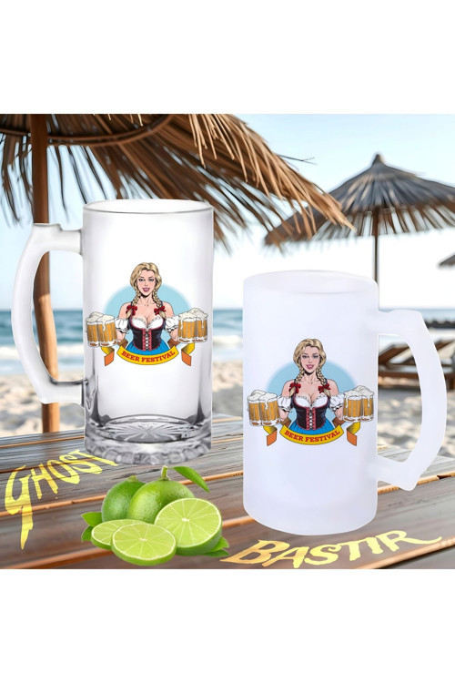 Barmaid buzlu ya da buzsuz bira bardağı