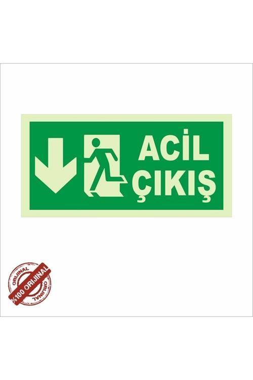 Fotolümen Levha Acil Çıkış Aşağı Ok