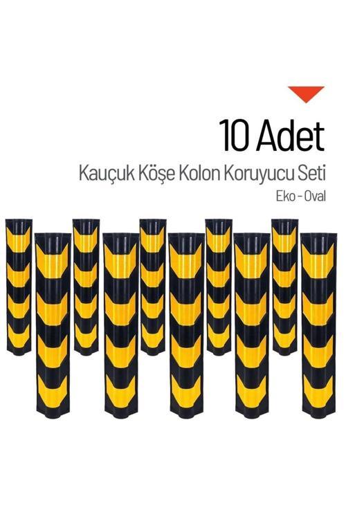 Kauçuk Otopark Köşe Kolon Koruyucu, Koruma Eko-Oval Onlu Set