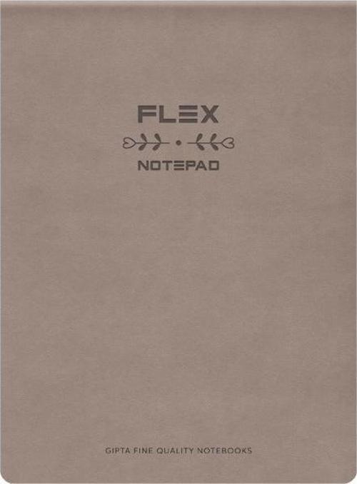 Flex A5 İp Dikişli Deri Kapak Bloknot (Not Defteri) 100 Yaprak Kareli (4 Lü Paket) 4412