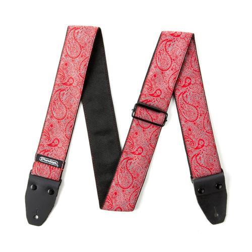 D67-11 Gitar Askısı (Jacquard Paisley Red)