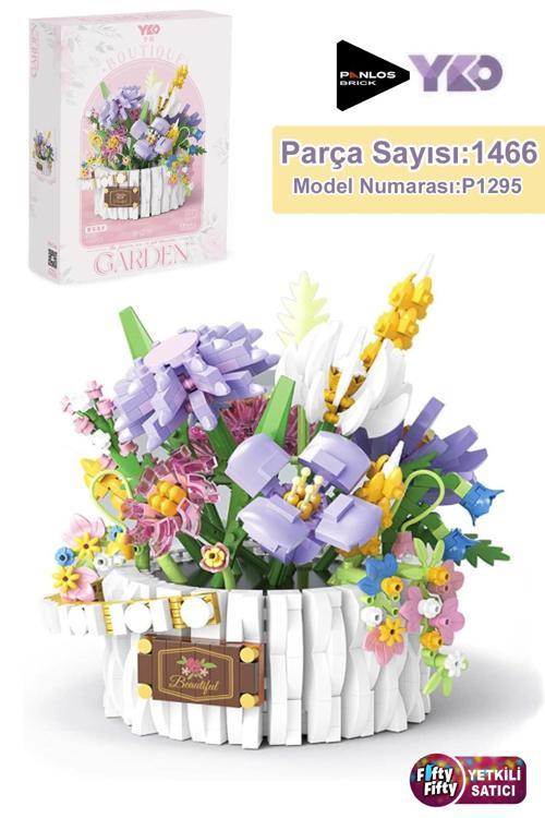 Panlos Yko Serisi Dekoratif ve Koleksiyonluk Çiçek Buketi Modeli 1466 Parça Yapım Seti -FFP1295