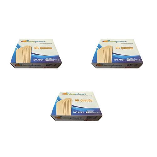 Dil Çubuğu Ahşap Maket Çubukları 2 x 14 Cm. - 50 Adetlik 3 Paket