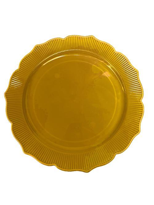 Dayanıklı Mika Plastik Tabak - Tek Kullanımlık, Şık ve Hijyenik Sunum - Altın - 6 Adetlik 3 Paket