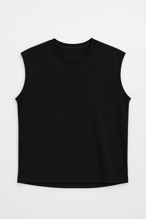 Erkek Bisiklet Yaka Sıfır Kol %100 Pamuk T-Shirt