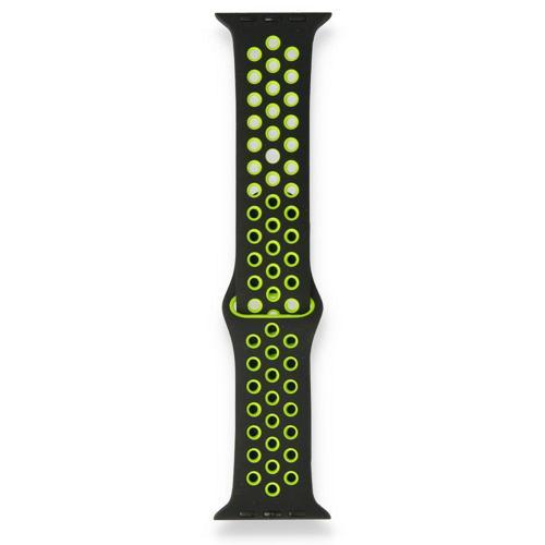 Apple Watch 38-40mm Silikon Kayış - Siyah/Yeşil
