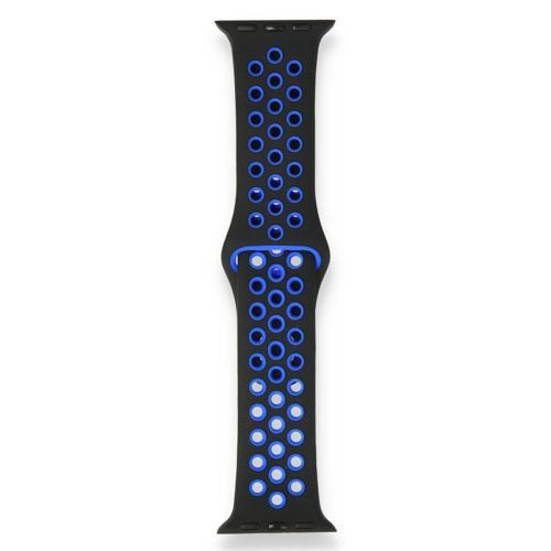 Apple Watch 38-40mm Silikon Kayış - Siyah/Lacivert