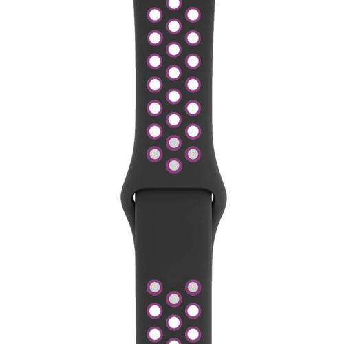 Apple Watch 38-40 mm Silikon Kayış - Siyah/Pembe